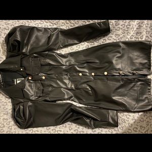 Black faux leather mini dress! 🖤🖤🖤